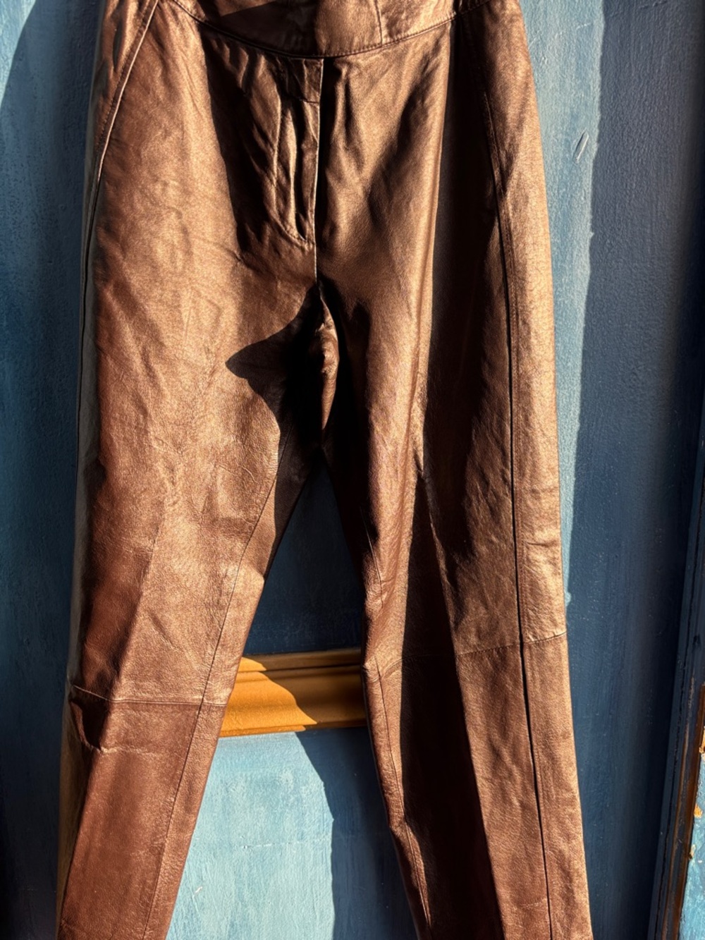 Men's Brown Leather Pants